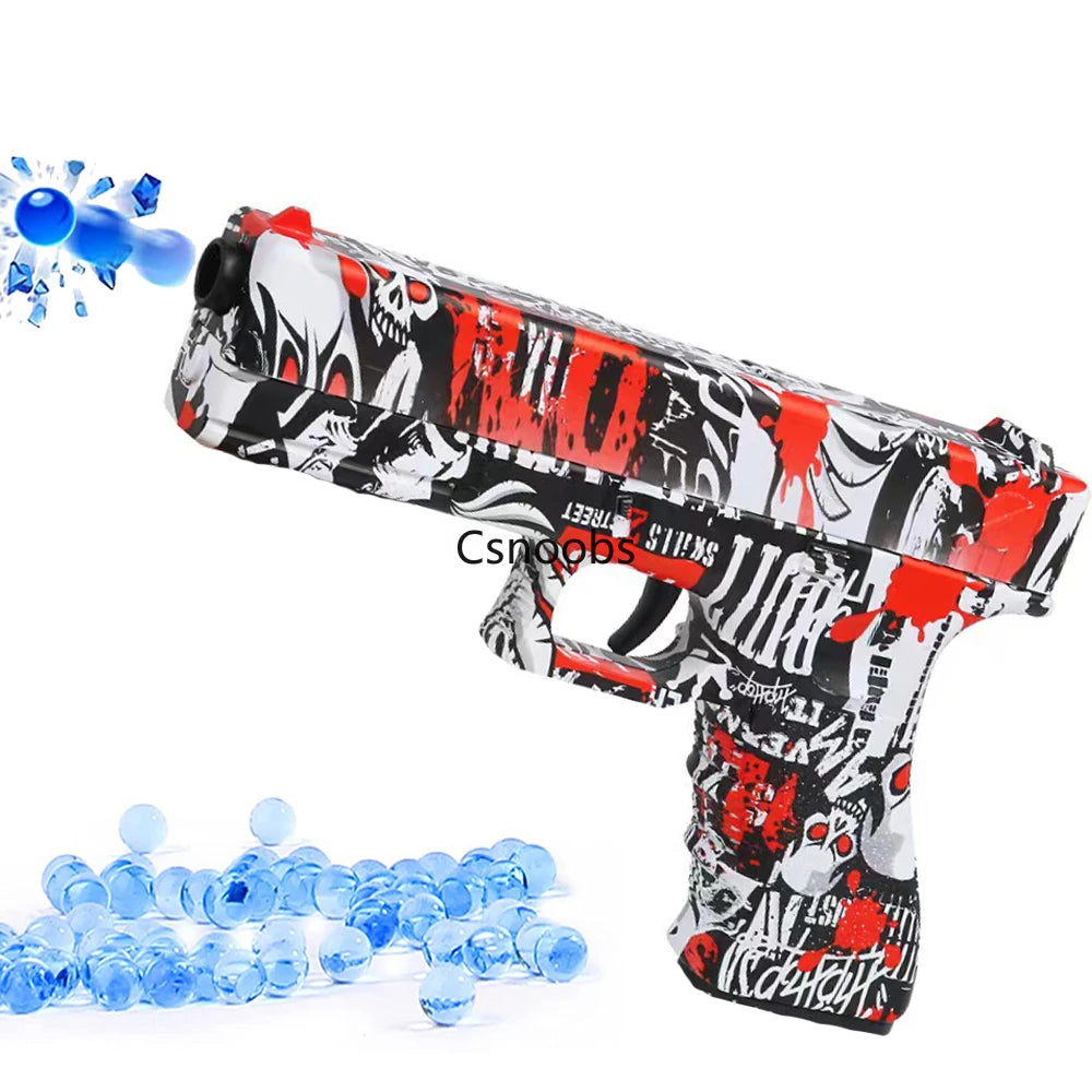 Manual G17 Gel Toy Gun With Laser Soft Bullet Pistol